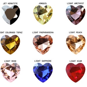 Cristaux AUREA A4827 coeur pierres fantaisies cristaux taille 27 mm différentes couleurs strass en cristal forme de coeur populaire fabrication de bijoux image 5