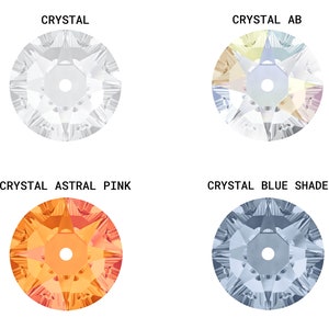 PRIMERO Crystals 3188 Lochrose Highest Quality Sew-On Stones Made in Austria Flat Back Crystals 1 Hole For Sewing & Embellishing zdjęcie 4