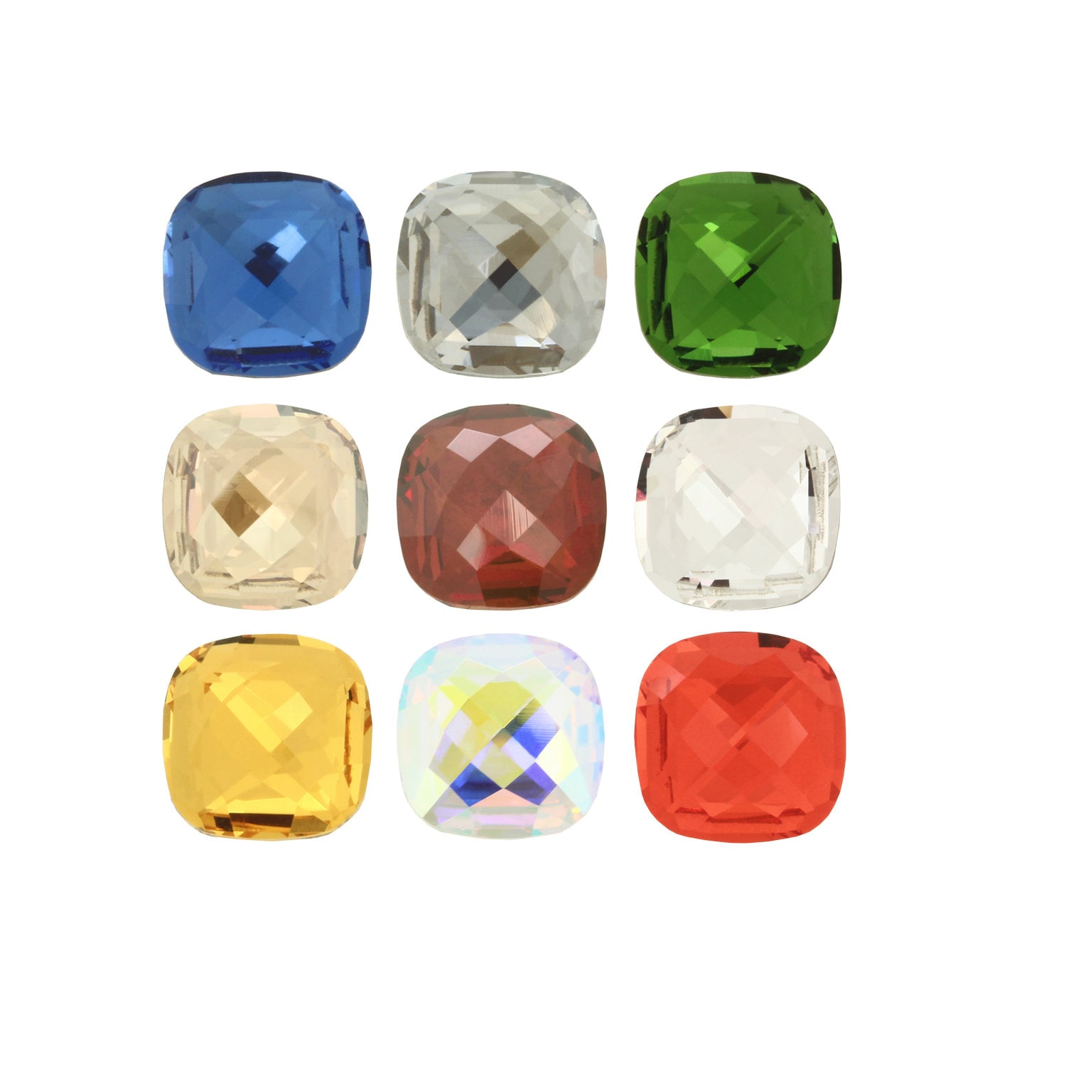 4461 Classical Square Fancy Stones - Light Topaz | Primero