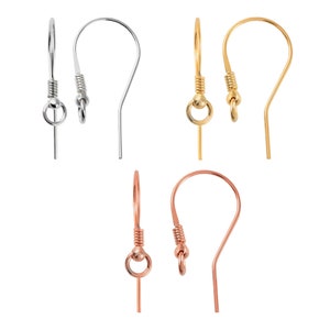 Fornituras para pendientes de anzuelo de plata de ley: joyería DIY (26 x 11 mm)