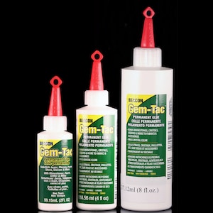 Colle Beacon Gem-Tac™ dans des flacons originaux à embout de précision pour cristaux - Fixez des cristaux, des strass, des perles et d'autres ornements