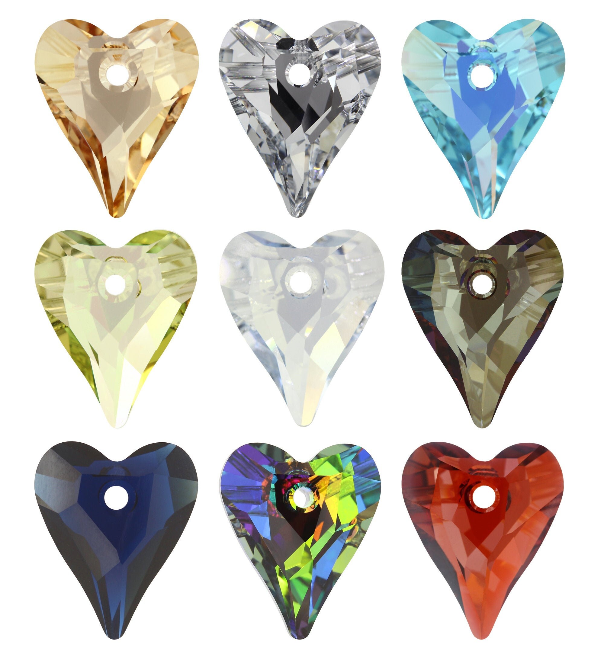 Swarovski Crystal 6240 Wild Heart Pendants - Genuine - Many colors av…