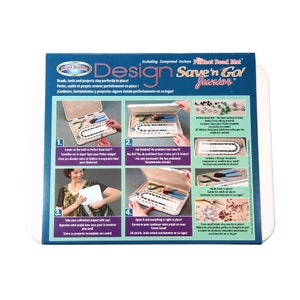 Bead Buddy® Design Save ’n Go!™ Junior Template & Bead Mat - Keeps projects, small beads and tools in place - For beading and jewelry making