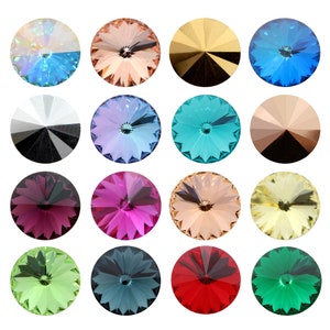 PRECIOSA Crystals 436 11 177 Rivoli MAXIMA Round Stones Crystals - Genuine - Crystal Effects & Plain Colors - Pointed Back Round Crystals