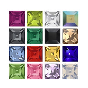 PRIMERO Crystals 4428 Square - Pietre fantasia di altissima qualità - Made in Austria - Vari effetti cristallo - Cristalli di pietra fantasia con dorso a punta