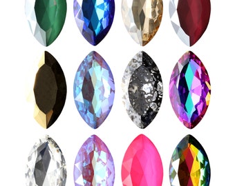 A4227 Cristaux Navette classiques : pierres fantaisie pour la fabrication de bijoux à partir de cristaux Aurea