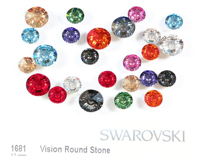 Swarovski Crystal 1681 Vision Round Stones Crystals Genuine Etsy