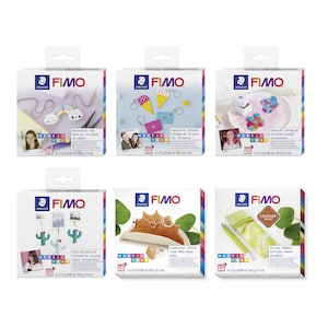 FIMO® Made by You Oven Hardening Polymer Modelling Clay Sets - Modelling Clay with Accessories - 4 Half Blocks 25g - Creative Kits