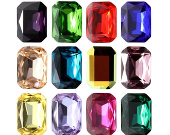 AUREA Crystals A4627 Ottagono - Cristalli Pietre Fantasia - Colori Cristallo Semplici - Strass di Cristallo - Forma Ottagono Popolare - Creazione di Gioielli