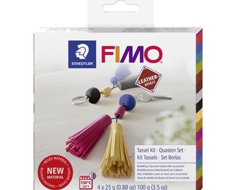 FIMO Leather-Effect Polymer Clay Set: Tassel Kit with Accessories
