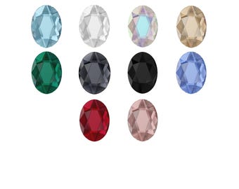 Swarovski 2603 Oval Flat Back Hotfix - Loose Swarovski Rhinestones for Nail Art, Embellishment, Crafts