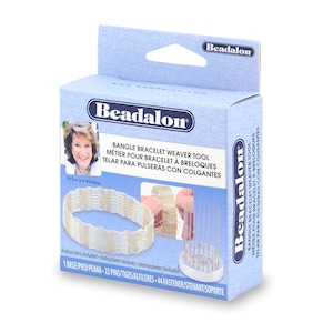 Beadalon® Bangle Bracelet Weaver Tool by Kleshna - Weave bracelets with ease - For variety of bead stringing wires and other threads, cords
