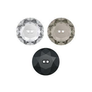 3014 Round Primero Crystals Buttons - Swarovski Alternative - Crystal Buttons with 2 Holes - Crystals For Sewing & Embellishing