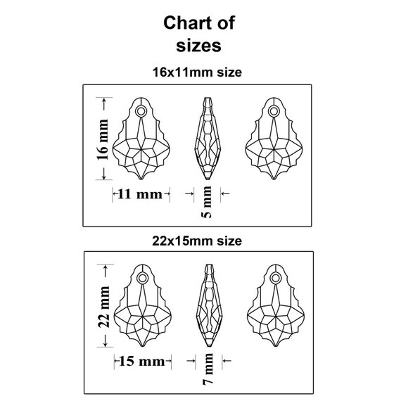 PRIMERO Crystal 6090 Baroque Pendants for Making Jewelry 