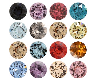 PRIMERO Crystals 1088 Chaton - Highest Quality Round Stones - Made in Austria - Crystal Colors - Pointed Back Crystals - Chaton Shape