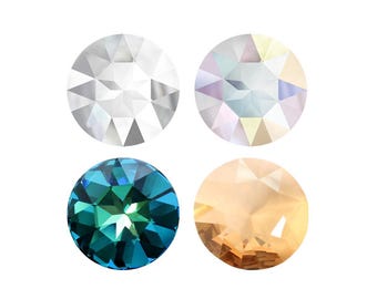 Swarovski 1201 Flat Chaton Round Stones 27mm - Loose Swarovski Crystals for Jewelry Making, Embroidery, Sewing