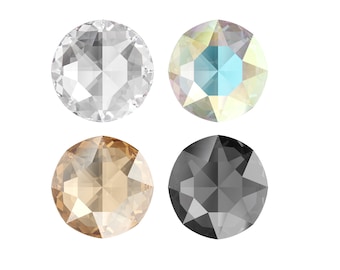 1098 Light Round Rhinestones: Flat Backs Hotfix for Gluing, Primero Crystals Austrian Glass, Swarovski Alternative