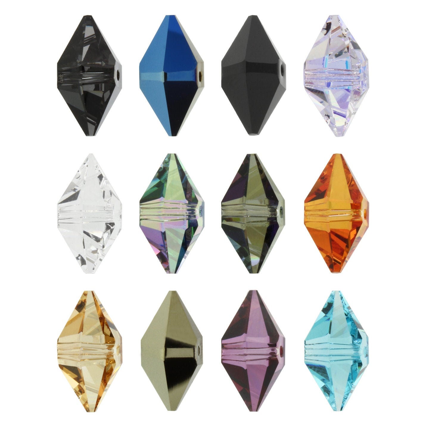 Swarovski Crystal 5747 Double Spike Beads - Genuine - Fully drilled -…