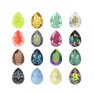 4320 Cristais em formato de pera: Pedras decorativas para fabricação de joias, Primero Crystals Vidro Austríaco, Cristais de alta qualidade