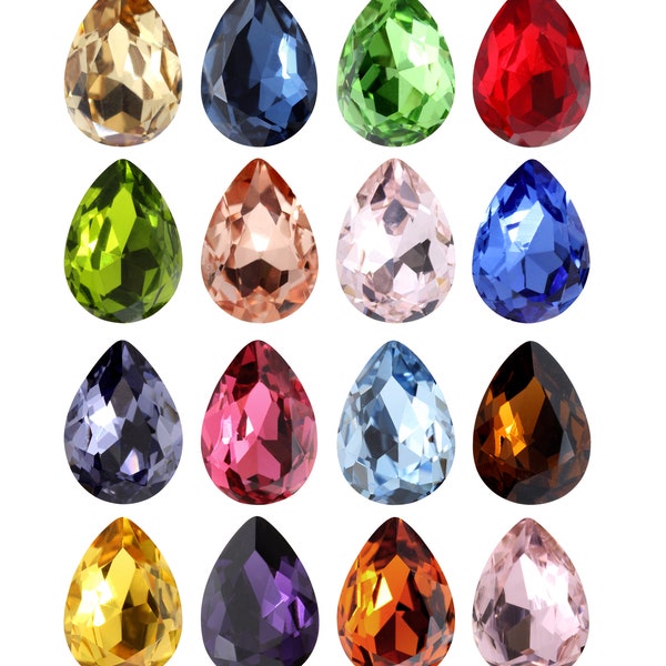 AUREA Kristalle A4320 Pear Drop - Fancy Stones Kristalle - Einfachere Farben - Kristall Strass - Beliebte Birnenform - Schmuckherstellung