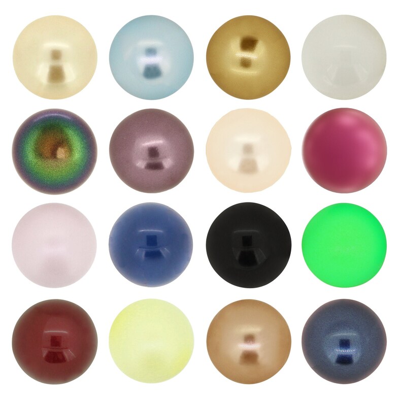 PRIMERO Crystals 5810 Round Pearls Highest Quality Fully Drilled Beads Made in Austria Many Pearl Colors Round Crystal Pearls Beads image 1