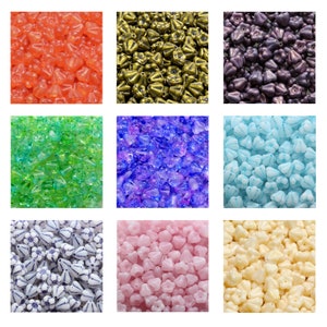 Rutkovsky 111-00240 Baby Bell Flower Pressed Glass Beads - 6mm Size - 10g Pack Approx 45 Beads - Czech Glass Beads - 1mm Hole - Many Colors