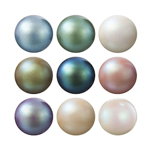 Preciosa Round Crystal Pearls - Genuine Preciosa Nacre Pearls - Fully Drilled Crystal Pearls - Pearl Colors - Round Crystal Pearl Beads
