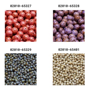 Rutkovsky 111-19001 Round Druck Pressed Glass Beads 3mm, 4mm, 6mm, 8mm, 10mm Sizes Bead Packs in Grams Czech Glass Many Colors image 4