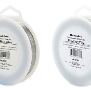 Filo di legatura Beadalon® in acciaio inossidabile tipo 304 - Diversi diametri e lunghezze - Tiene insieme le parti per la saldatura e la placcatura