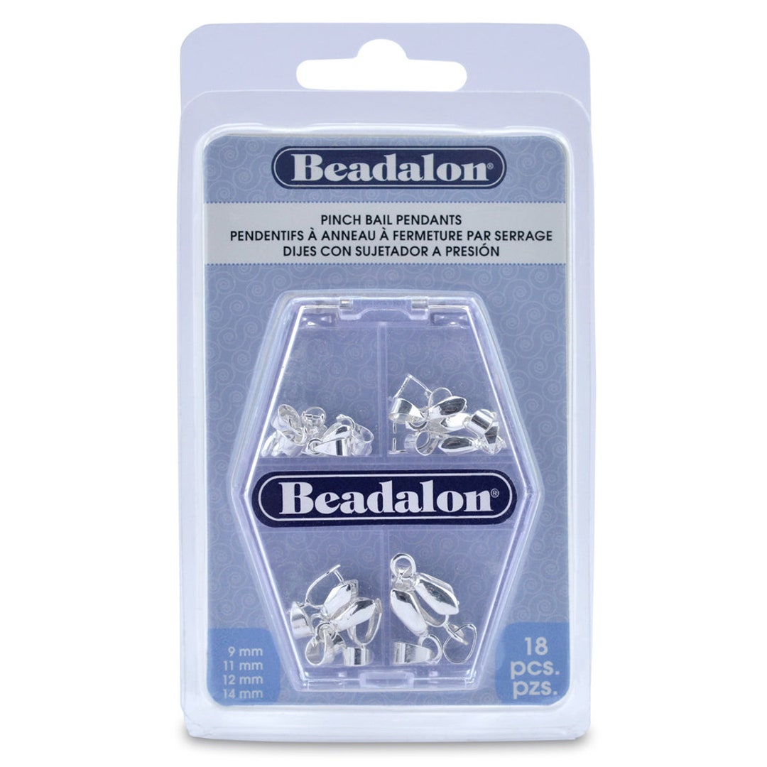 Beadalon® Pinch Bails With Loop for Pendants Variety Pack Base Metal