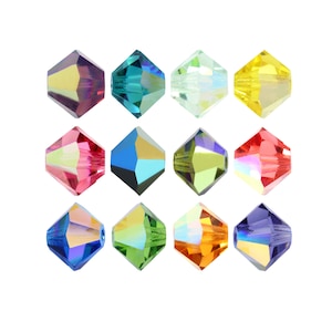 Preciosa Rondelle Crystal Beads - Fully Drilled Crystal Beads - Genuine Preciosa Crystals - Crystal Colors - Popular Bicone Shape Beads