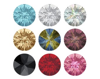 Swarovski 1188 Pointed Chaton Round Stones - Loose Swarovski Crystals for Jewelry Making, Embroidery, Sewing
