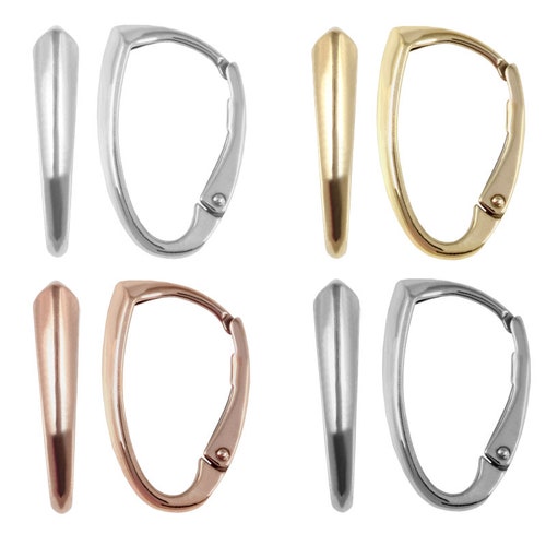TOAOB 16pcs 925 Sterling Silver Leverback Earring Hooks Hypoallergenic