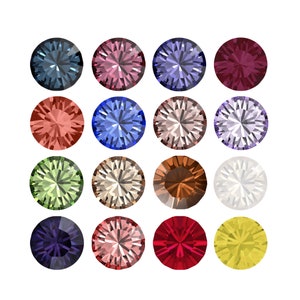 1028 Chaton Primero Crystals Round Stones - Swarovski Alternative - Various Crystal Colors - Pointed Back Round Crystals for making Jewelry