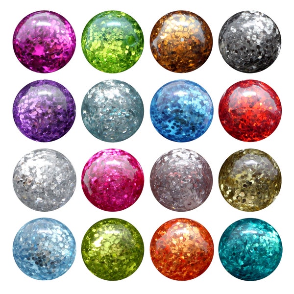 Paipolas Round Beads: Half Drilled, 4mm, 6mm, 8mm Luminous Polyester Resin Polaris Beads