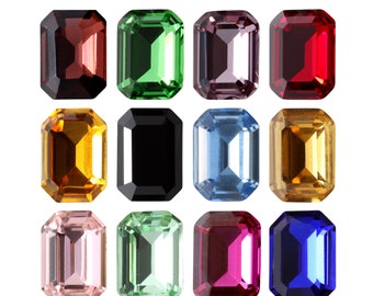 AUREA Crystals A4610 Oktagon – Fancy Stones Kristalle – Einfache Kristallfarben – Kristall-Strasssteine – Beliebte Achteckform – Schmuckherstellung