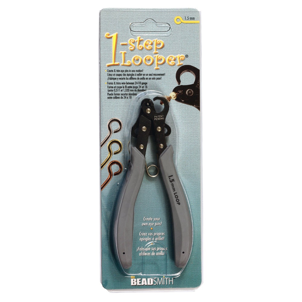 BeadSmith® 1-Step Looper® Schmuckherstellungswerkzeuge/Zangen für 24-18G Drahtarbeiten - Einfaches und schnelles Herstellen von Schlaufen - Schlaufen in den Größen 1,5 mm, 2,25 mm oder 3 mm