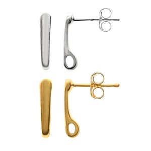May include: Two pairs of earring backs, one pair is silver and the other is gold.