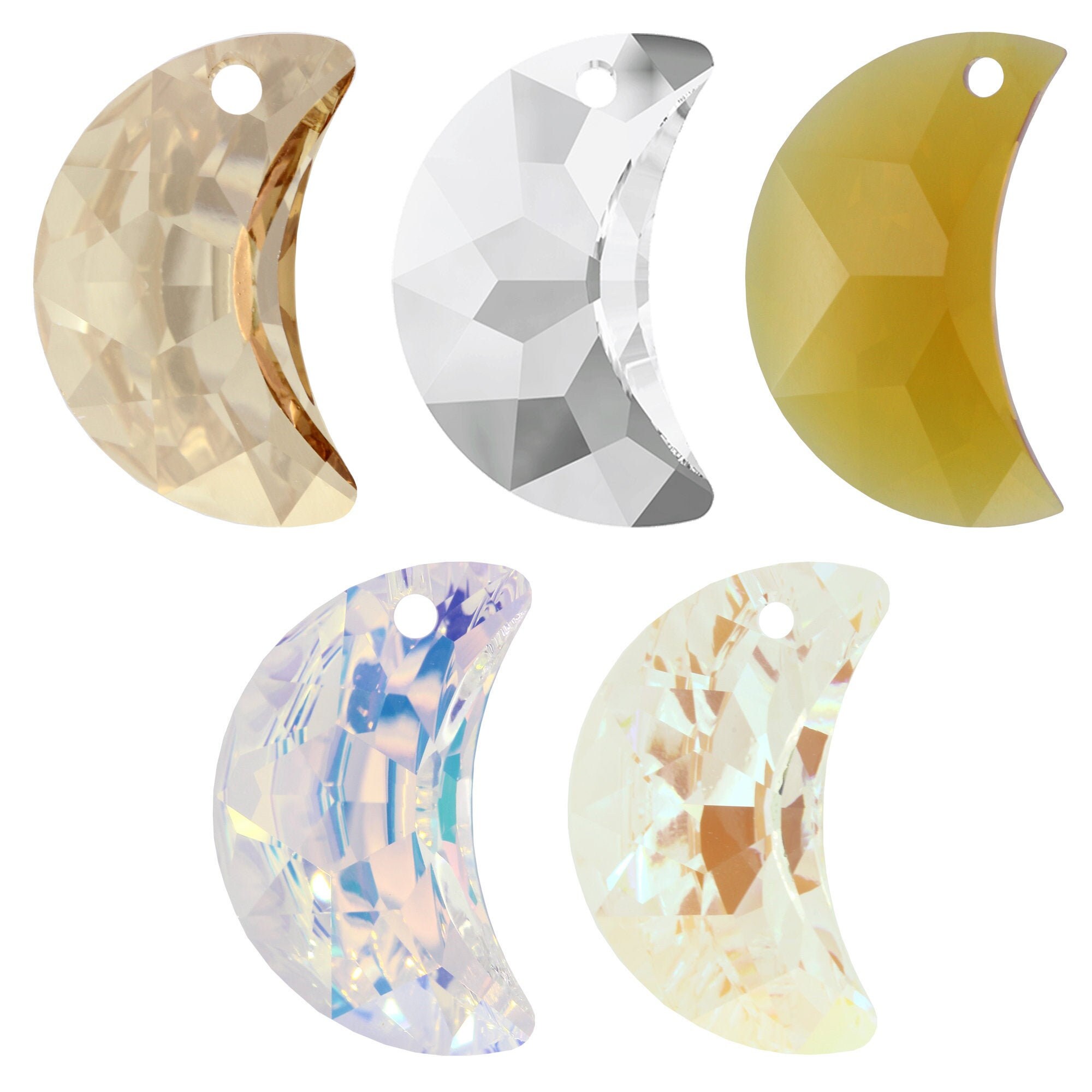 Swarovski Crystal 6722 Moon Pendants - Genuine - Many colors availabl…
