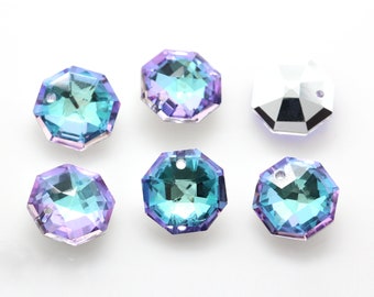 AUREA Crystals A6401 Octagon Pendants Crystals - Various Colors - Center Drilled Pendants - Popular Octagon Shape Crystal - Jewelry Making