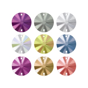 3200/G Rivoli Round Primero Crystals Sew-On Rhinestones - Swarovski Alternative - Flat Back Sew-On Crystal with 2 Holes - Crystal For Sewing