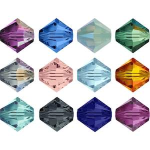 PRIMERO Crystals 5328 Bicone - Highest Quality Fully Drilled Beads - Made in Austria - Simple Crystal Colors - Bicone Shape - Bead Jewelry