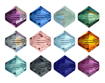 PRIMERO Crystals 5328 Bicone - Highest Quality Fully Drilled Beads - Made in Austria - Simple Crystal Colors - Bicone Shape - Bead Jewelry