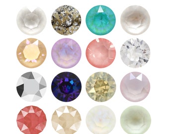 PRIMERO Crystals 1088 Chaton - Highest Quality Round Stones - Made in Austria - Many Crystal Effects - Pointed Back Crystals - Chaton Shape