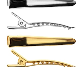 Fermaglio per capelli in ferro placcato oro/argento (51 mm)