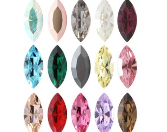 Cristales Preciosa Navette: Piedras de fantasía para la elaboración de joyas, cristales de vidrio checo, auténticos Preciosa