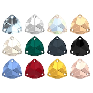 3272 Trilliant Primero Crystals Sew-On Rhinestones - Swarovski Alternative - Flat Back Sew-On Crystals with 3 Holes - Crystals For Sewing