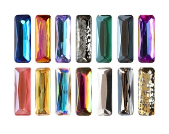 AUREA Crystals A4547 Prinzessin Baguette - Fancy Stones Kristalle - Verschiedene Kristalleffekte - Beliebte Baguette Form Kristalle - Schmuckherstellung