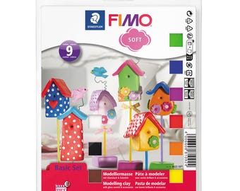FIMO Soft Polymer Clay: 9 Color Basic Set for Beginners