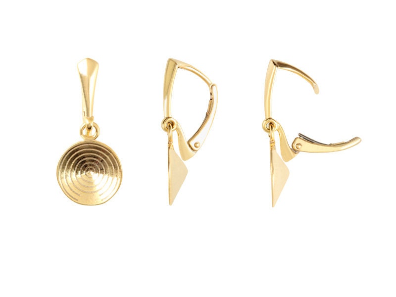 Orecchini a leva in argento sterling ganci per cristalli a Orecchini a leva in argento sterling ganci per cristalli a
